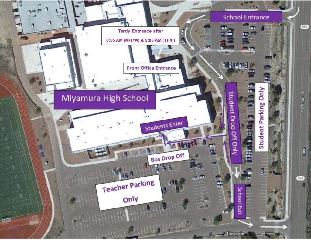 Miyamura School Parking Lot Map