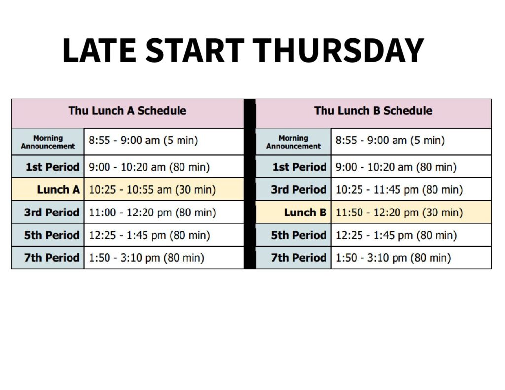 2024 2025 HMH Bell Schedule 2