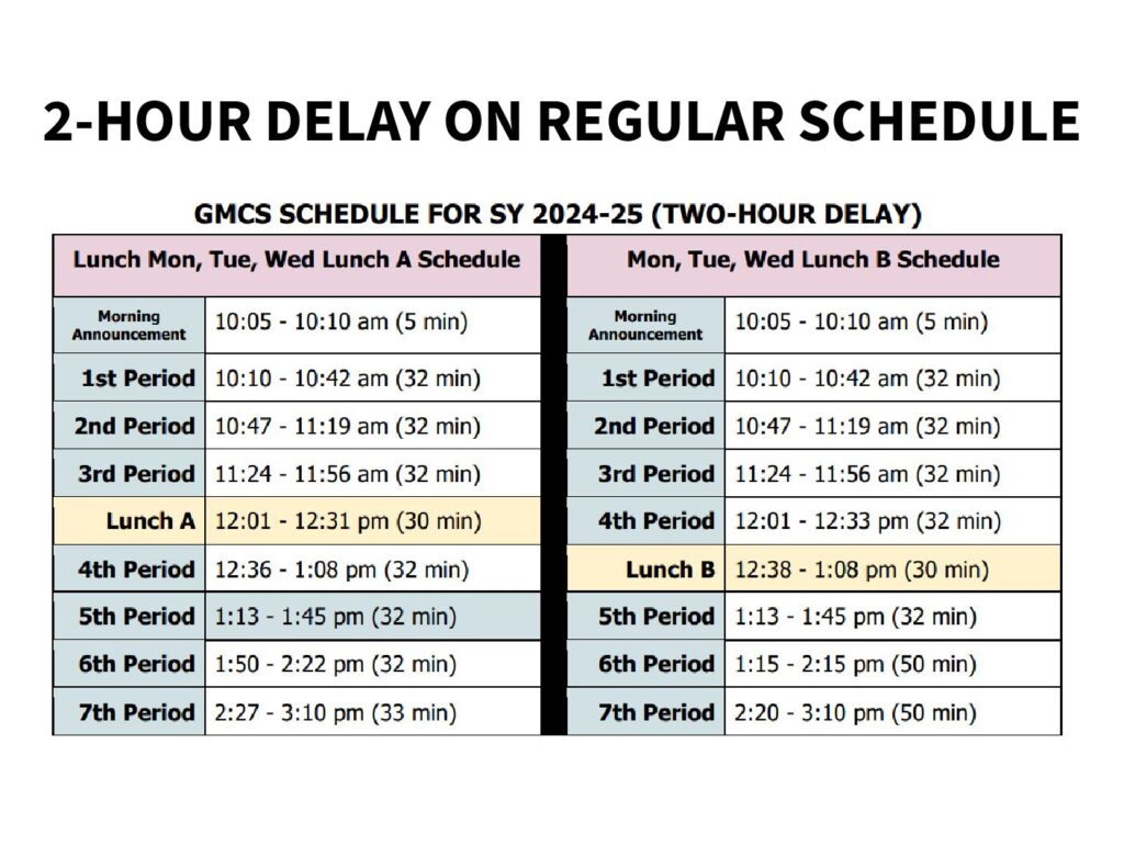 2024 2025 HMH Bell Schedule 4